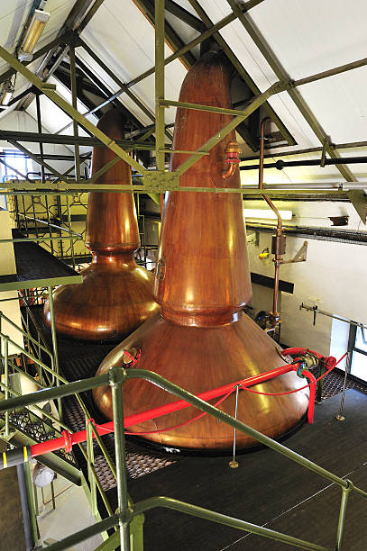 istock Scottish Whisky Distillery Interior With Stills 177867033