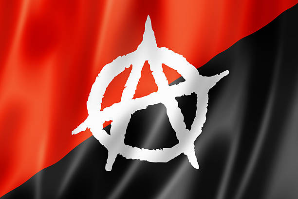 anarchy bandeira - símbolo da anarquia - fotografias e filmes do acervo