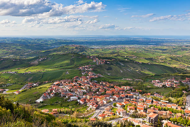 istock Modern San Marino Suburban districts view from above 177867675