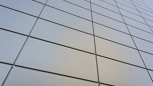 istock Grey metal wall of skyscraper 177867906