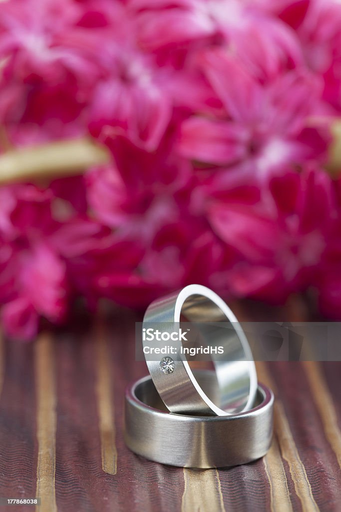 Alianças de casamento de titânio - Royalty-free Amor Foto de stock