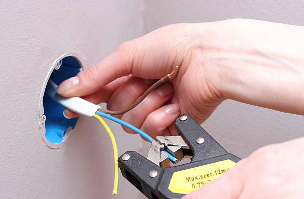 istock Electrician insulating electric wires 177868548