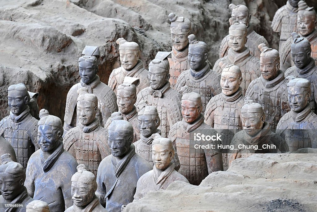 Esercito di terracotta antico simbolo di Xian, in Cina - Foto stock royalty-free di Asia