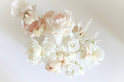 Luxury Wedding Flowers Close-up in front of neutral background