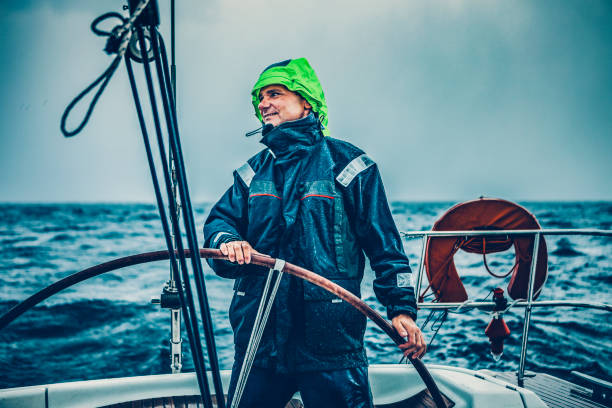 istock Skipper sailing on sailboat 1778696033