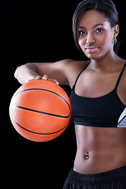 istock beautiful female basket ball player 177869963