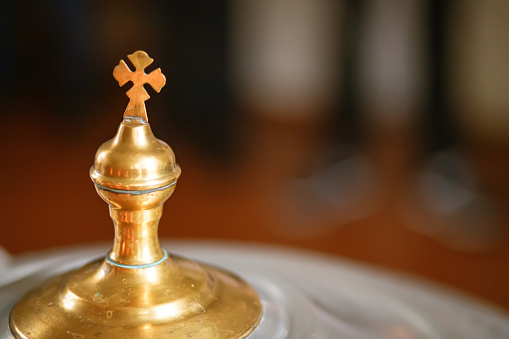 Interior during Baptism in the Intercession Church of the Holy Intercession Convent for Women in Kyiv