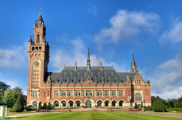 The Peace Palace, International Court of Justice, in The Hague, Holland