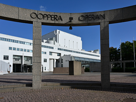 national opera house in Helsinki in summer