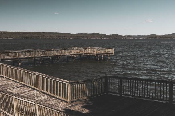 istock an empty boardwalk leading out into the water with mountains in the background 1778720182