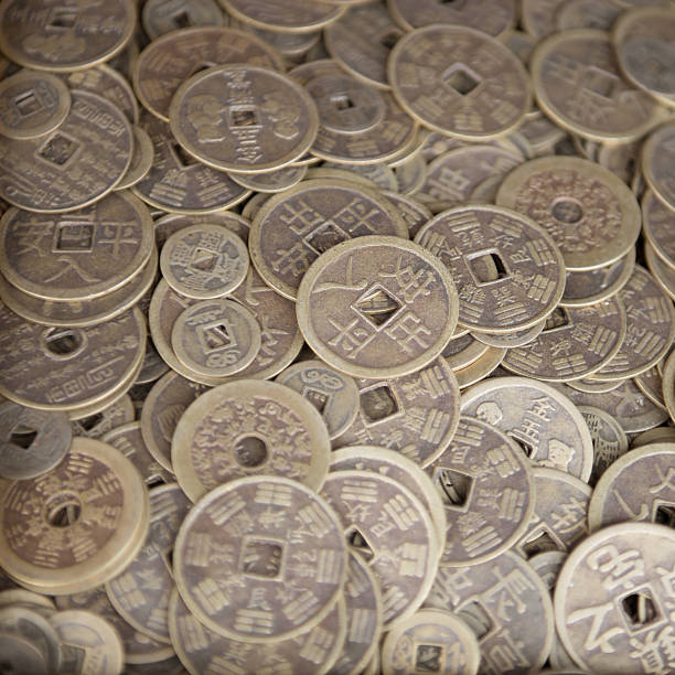 istock Antique bronze Chinese coins 177872809