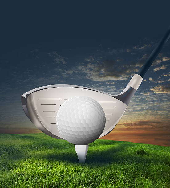 piłka do golfa na tee - golf swing golf golf club golf ball zdjęcia i obrazy z banku zdjęć