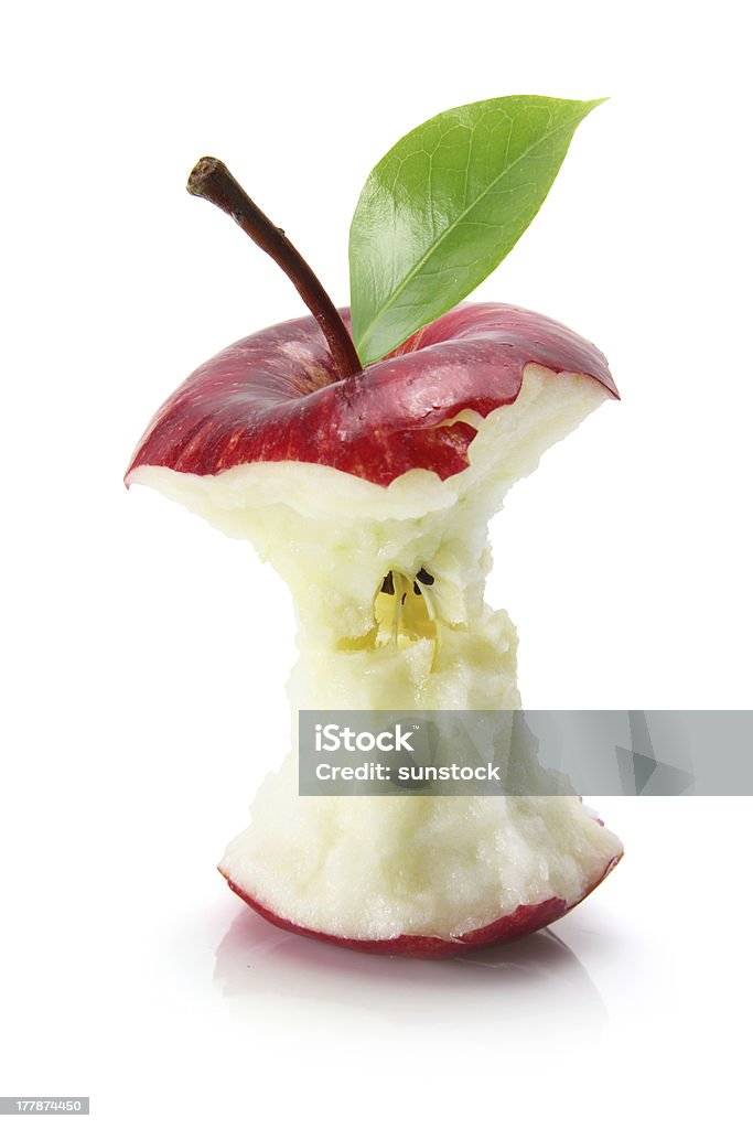 Red Delicious Apple Red Delicious Apple on White Background Apple Core Stock Photo