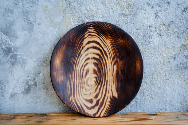 istock a round wooden item is on the table 1778749168