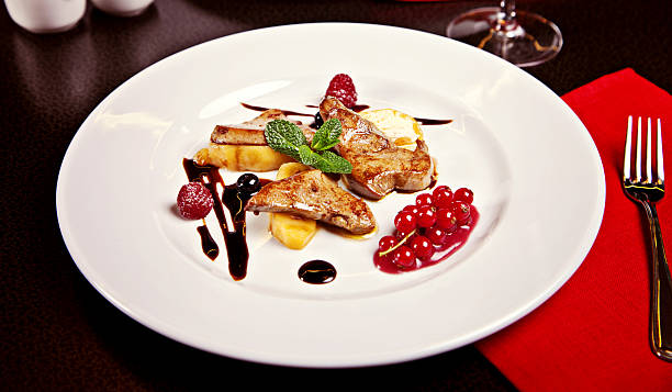 istock Chicken steak with fruits 177875138