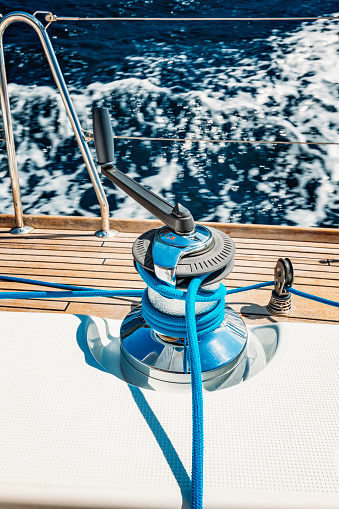 typical sailboat at a port in italy - photo