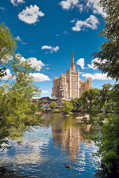Pond in the Moscow zoo.
