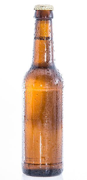 istock Wet bottle of Beer on white 177876385