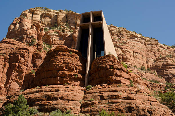 cappella della santa croce-sedona, arizona - chapel of the holy cross foto e immagini stock