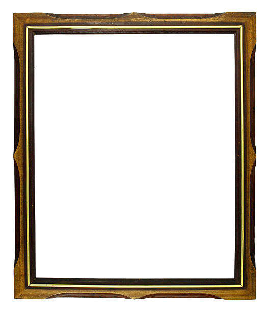 istock old wooden picture frame on white background 177877064