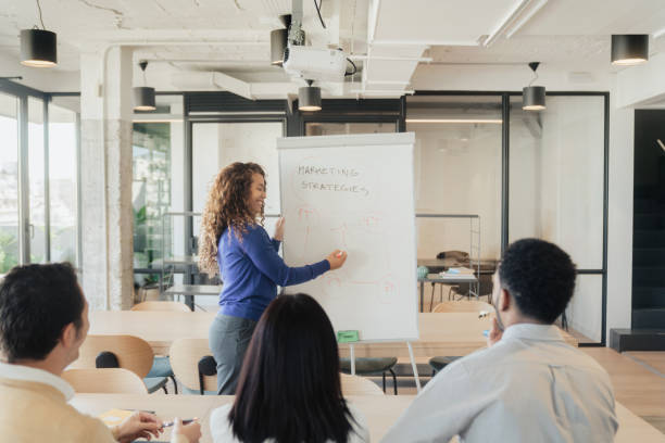 istock Businesswoman presenting project in meeting room 1778778309