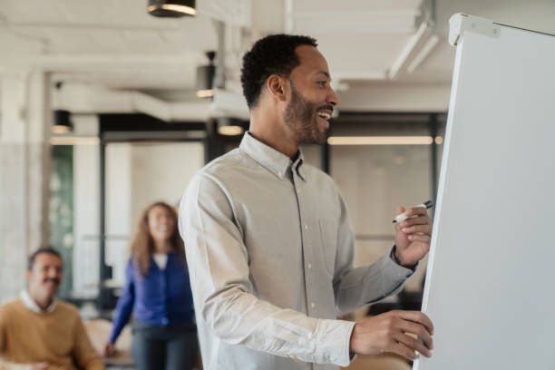 istock Businessman explaining new project plan to team in office 1778807738