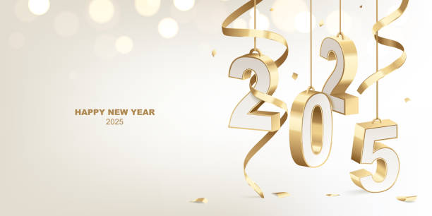 с новым годом 2025 - канун нового года stock illustrations