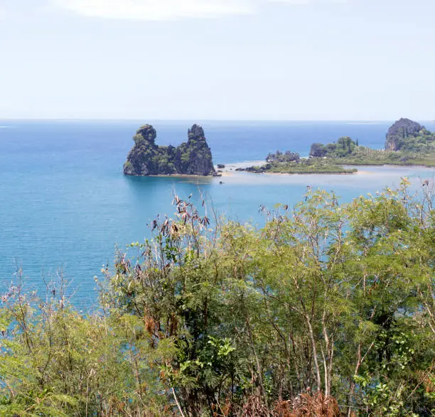 Photo of View of chicken shaped rock, the Poule of Hienghene