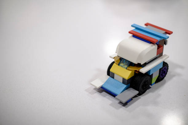 istock Plastic toy race car handmade with building pieces 1778893567