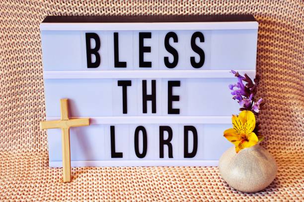 istock Bless The Lord Modern Lightbox Sign Inspired by Church Billboard 1778902453