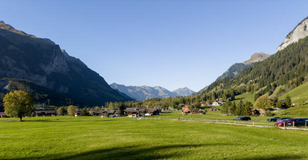 istock Panoramic field in a Swiss valley 1778942086