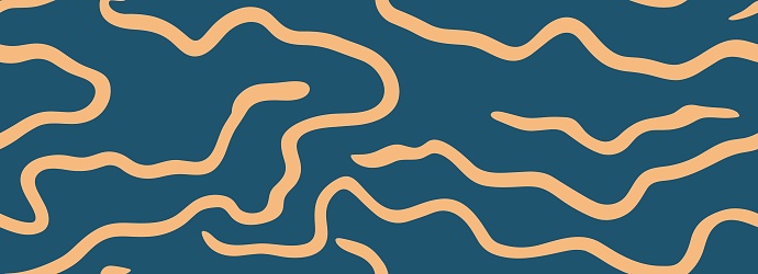 Wave Wrapper Design Groovy Wave Print Vector Illustration Fabric And Textiles Pattern ...