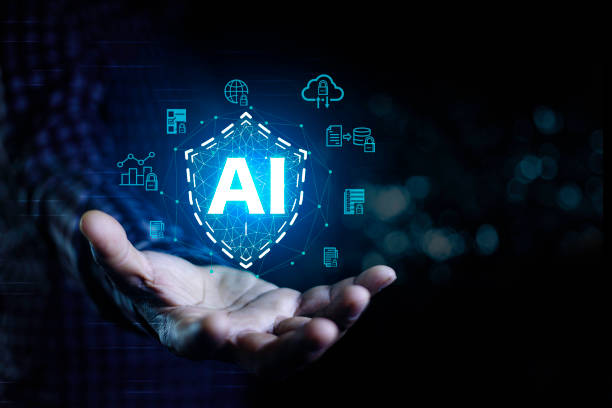 istock Businessman Hand touching  AI icon key shield for unlock the screen with virtual screen interface to the network. AI machine learning language. Cyber security system using AI technology. 1778999729