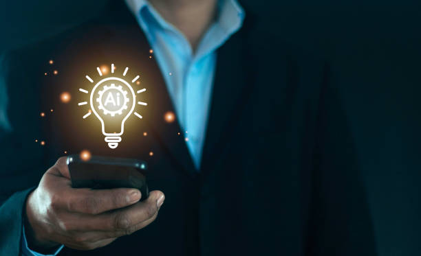 istock Businessman use software technology AI for business, smart robot automation system, chat bot intelligence assistance data analysis, AI chat and command prompt for generate something. AI secretary. 1779021640