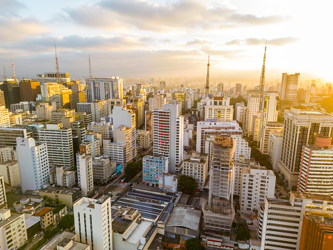 Buildings in São Paulo in the late afternoon