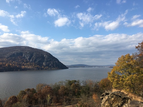 Hudson Highlands during Fall in New York State.