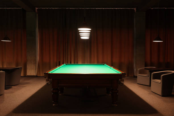 istock Empty green billiard table in club. Pool Game 1779191925