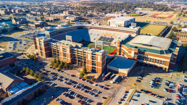 Boone Pickens Stadium is home to the Oklahoma State University football team Stillwater, OK - November 3, 2023: Boone Pickens Stadium is home to the Oklahoma State University football team oklahoma state university stock pictures, royalty-free photos & images