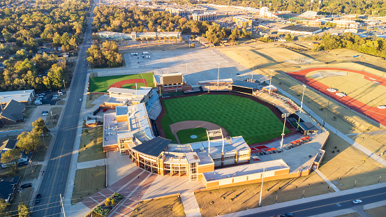 Stillwater, OK - November 3, 2023: O'Brate Stadium is the home field of the Oklahoma State University Cowboys college baseball team
