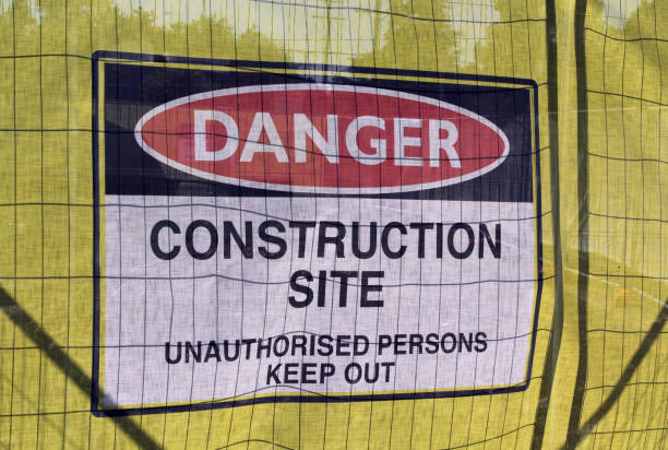 istock Danger Construction Site sign attached to a fence 1779224967