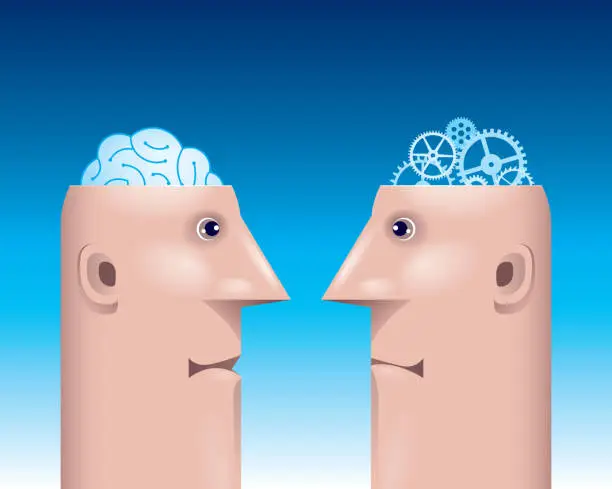 Vector illustration of Different mind
