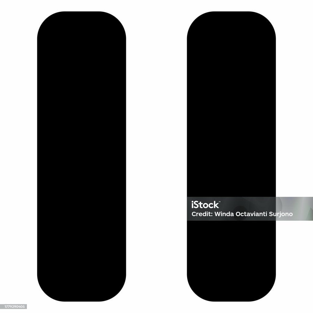 Empty Pause Panel Pause Button Medi Stock Illustration - Download Image Now - Arrow ...