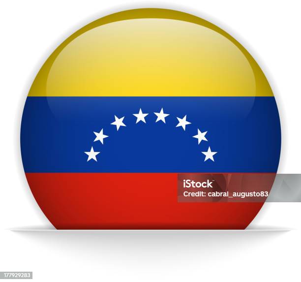 Venezuela Flag Glossy Button Hidden Stock Illustration - Download Image Now - Badge, Cut Out, Design