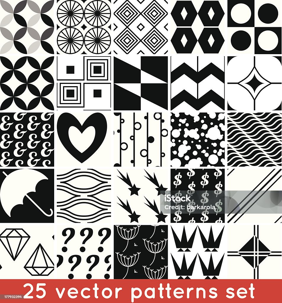 Vector Patterns Set Stock Illustration - Download Image Now - Abstract ...