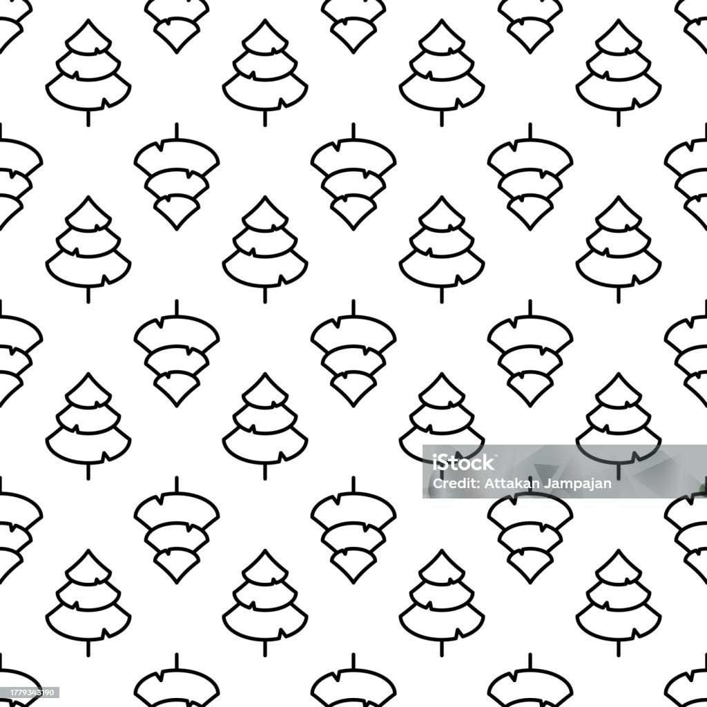 Simple Pine Tree Pattern Pine Tree Seamless Pattern Background Stock Illustration - Download ...