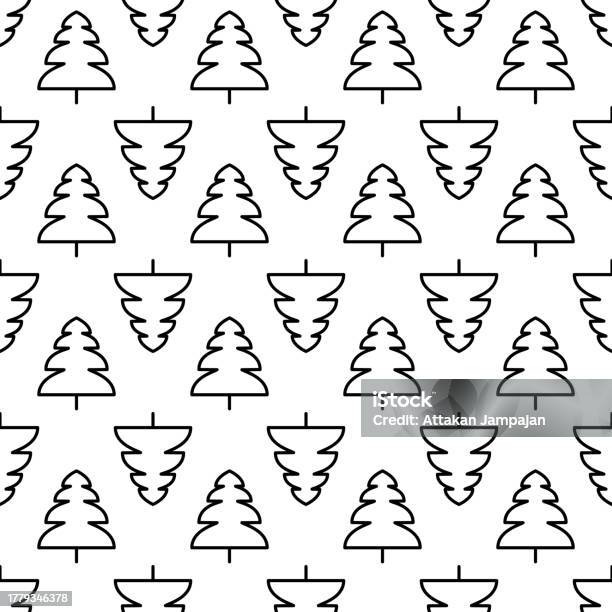 Simple Pine Tree Pattern Pine Tree Seamless Pattern Background Stock Illustration - Download ...