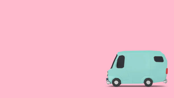 istock Mini Bus Car on Pink Background 1779378483