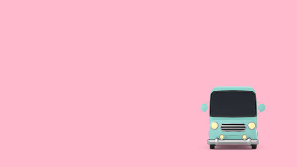 istock Mini Bus Car on Pink Background 1779378485