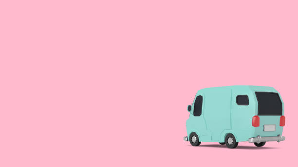 istock Mini Bus Car on Pink Background 1779378498