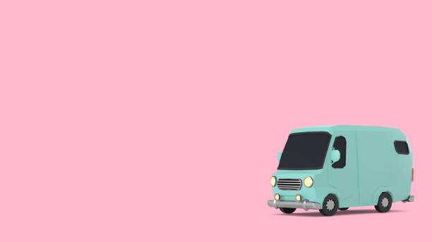 istock Mini Bus Car on Pink Background 1779378499